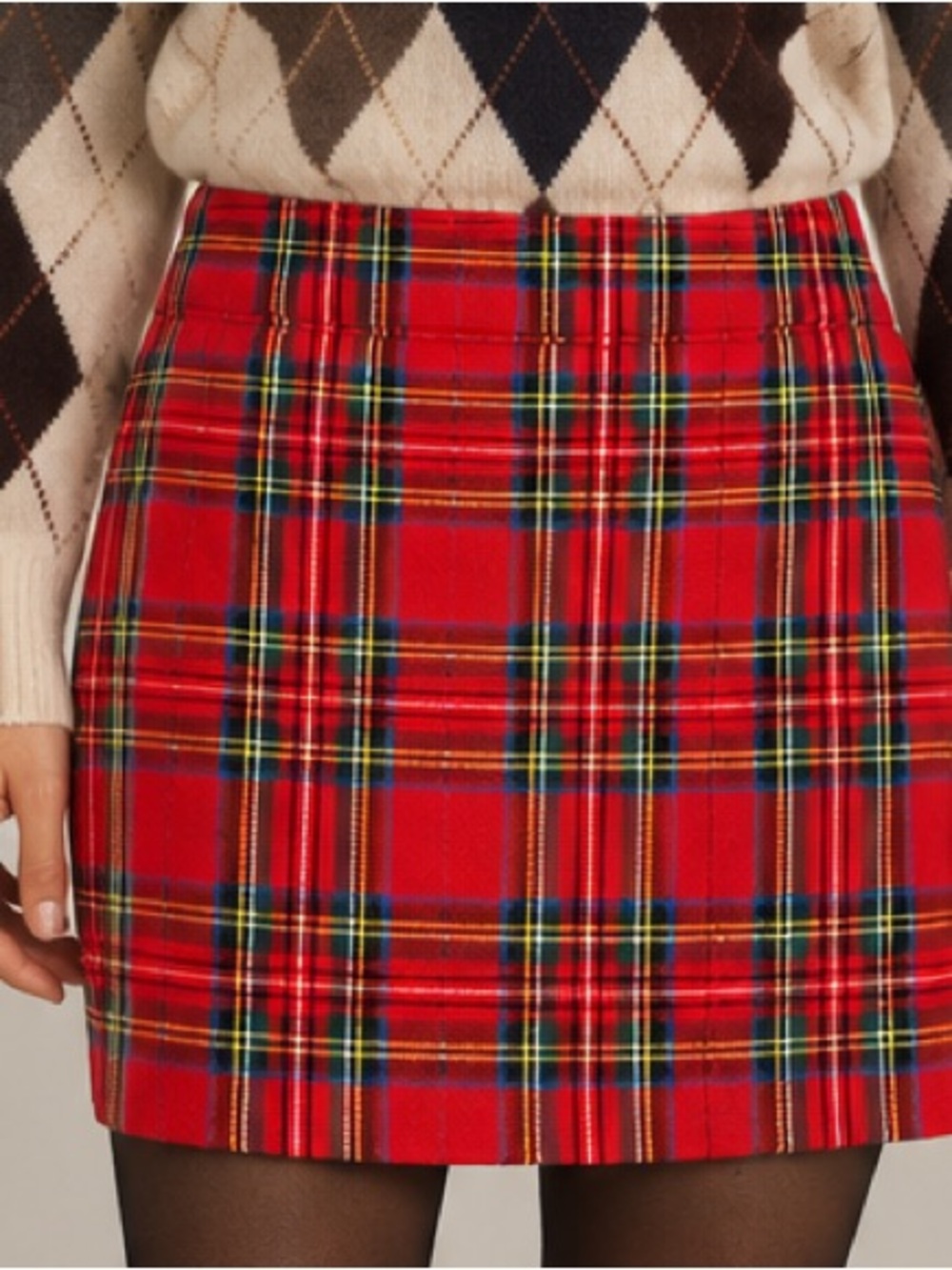 Habits Vintage Red Plaid Mini Skirt - Classic Tartan size 10